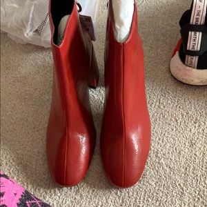 Red patten Zara boots